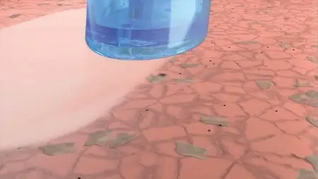 Gezeichnete schematische Darstellung einer Hydrafacial-Behandlung Schritt 1 Hautabtragung